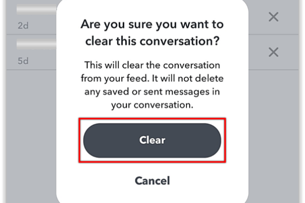 Does Clear from Chat Feed Notify