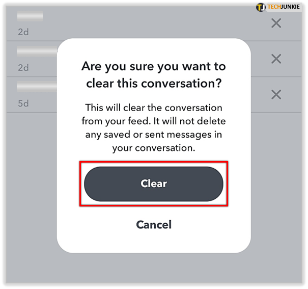 Does Clear from Chat Feed Notify