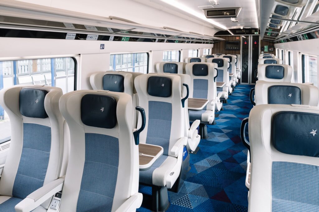 Evolution and Integration of Airline-Inspired Seating on Trains